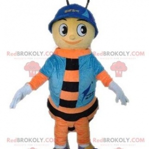 Mascot of the day: Bee mascot. Orange and black insect mascot. Discover @redbrokoly #mascots - Link : https://bit.ly/2Znokkz - REDBROKO_04594 #mascots #mascot #event #costume #redbrokoly #marketing #customized #and #black #costume #orange #insect #bee #custom - https://www.redbrokoly.com/en/bee-mascots/4594-bee-mascot-orange-and-black-insect-mascot.html