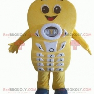 Mascot of the day: Giant and smiling yellow cell phone mascot. Discover @redbrokoly #mascots - Link : https://bit.ly/2Znokkz - REDBROKO_04302 #mascots #mascot #event #costume #redbrokoly #marketing #customized #and #yellow #costume #giant #smiling #cell #phone #cust - https://www.redbrokoly.com/en/mascots-of-objects/4302-giant-and-smiling-yellow-cell-phone-mascot.html