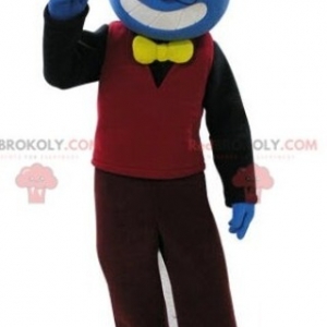 Mascot of the day: Blue snowman mascot in colorful outfit. Discover @redbrokoly #mascots - Link : https://bit.ly/2Znokkz - REDBROKO_04803 #mascots #mascot #event #costume #redbrokoly #marketing #customized #blue #costume #colorful #snowman #outfit #custom - https://www.redbrokoly.com/en/men's-mascots/4803-blue-snowman-mascot-in-colorful-outfit.html