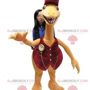 Mascot of the day: Giant orange and red dinosaur mascot. Discover @redbrokoly #mascots - Link : https://bit.ly/2Znokkz - REDBROKO_04748 #mascots #mascot #event #costume #redbrokoly #marketing #customized #and #red #costume #orange #giant #dinosaur #custom - https://www.redbrokoly.com/en/dinosaur-mascots/4748-giant-orange-and-red-dinosaur-mascot.html