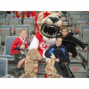 Mascot of the day: Roaring beige and white lion mascot. Discover @redbrokoly #mascots - Link : https://bit.ly/2Znokkz - REDBROKO_02274 #white #mascots #mascot #event #costume #redbrokoly #marketing #customized #and #costume #beige #lion #roaring #custom https://www.redbrokoly.com/en/lion-mascots/2274-roaring-beige-and-white-lion-mascot.html