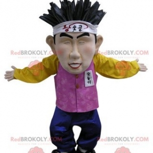 Mascot of the day: Asian Chinese man mascot in colorful outfit. Discover @redbrokoly #mascots - Link : https://bit.ly/2Znokkz - REDBROKO_04828 #mascots #mascot #event #costume #redbrokoly #marketing #customized #costume #colorful #outfit #man #asian #chinese #custom - https://www.redbrokoly.com/en/men's-mascots/4828-asian-chinese-man-mascot-in-colorful-outfit.html