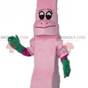 Mascot of the day: Pink dinosaur mascot. Pink mascot. Discover @redbrokoly #mascots - Link : https://bit.ly/2Znokkz - REDBROKO_04529 #mascots #mascot #event #costume #redbrokoly #marketing #customized #pink #costume #dinosaur #custom - https://www.redbrokoly.com/en/dinosaur-mascots/4529-pink-dinosaur-mascot-pink-mascot.html