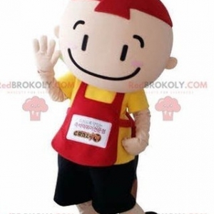 Mascot of the day: Child mascot little boy with an apron and a hat. Discover @redbrokoly #mascots - Link : https://bit.ly/2Znokkz - REDBROKO_04693 #mascots #mascot #event #costume #redbrokoly #marketing #customized #and #with #little #boy #hat #apron #child #custom - https://www.redbrokoly.com/en/boys-and-girls-mascots/4693-child-mascot-little-boy-with-an-apron-and-a-hat.html